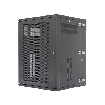 [PZWMC18P] Gabinete PanZone de Montaje en Pared, de 19in, Puerta Ventilada, 18 UR, 635mm de Profundidad, Color Negro