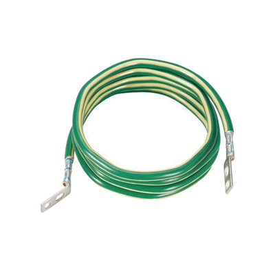 [GJ696UH] Jumper para Aterrizar Equipos, 6 AWG, con Terminal Doblada a 45 Grados (LCC6-14JAWH-L) Para Conexión a Tierra y Terminal Recta (LCC6 - 14JAW-L) Para Equipos , 2.4 m de Largo