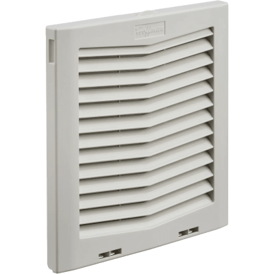 [HG1000404] Rejilla de Escape Para Ventilador con Filtro HG, Protección IP54, Compatible con Ventiladores HF10 de 10 in, De Plástico, Color Gris Claro