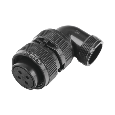 [E/MS3108A18-4S] Conector Plug en Ángulo Recto de 4 Contactos Hembra Soldables para Radio de Locomotora.