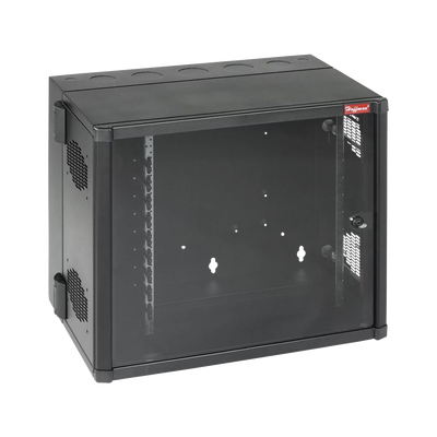 [EWMW482825] Gabinete AccessPlus de Montaje 26 UR en Pared de 19in, Rieles Numerados y Roscados #10-32, Puerta con Ventana de Seguridad, 700 mm de Ancho, 637 mm de Profundidad, Color Negro