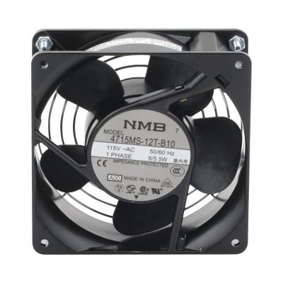 [A4AXFNGQ] Ventilador Axial Compacto, de 4 Pulgadas, 49 CFM, 115 Vca, De Acero, Color Negro