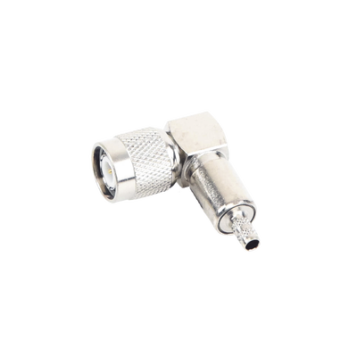 [RFT-1218] Conector TNC Macho en Ángulo Recto para Cable RG-58/U, LMR-195 Níquel/ Oro/ Teflón.â€‹