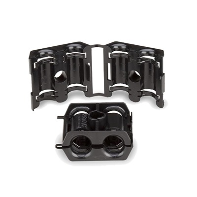 [912M-CLICK] Sujetador Doble para Cable con Diámetro de 9 a 12 mm (0.35 a 0.47 Pulgadas). Paquete de 10 Piezas