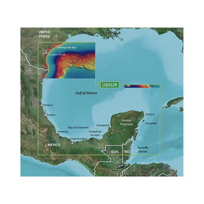 [10-C0733-00] Mapa VUS032R Sur del Golfo de México.