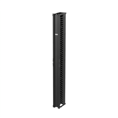 [DV6S7] Organizador Vertical CableTek, Sencillo (Solo Frontal), Para Rack Abierto de 45 Unidades, 6 in de Ancho, Color Negro