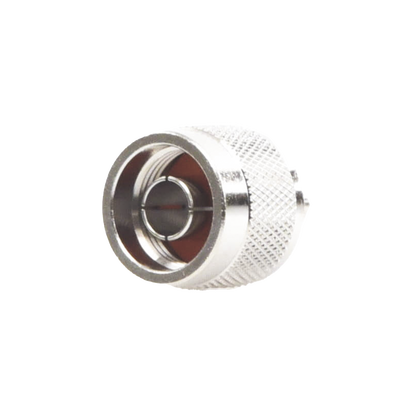 [RFN-1005-2N] Conector N Macho de Anillo Plegable para Cables Coaxiales LP-142, LP-195, RG-58/U, RG-142/U, LMR-195, Níquel/ Oro/ Teflón.â€‹