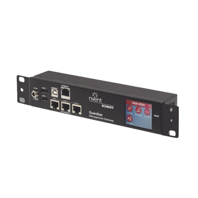 Gateway de Monitoreo Ambiental para Centro de Datos GUARDIAN / 1U Compacto / 3 Puertos de Sensores / Pantalla LCD Táctil / SNMP, BACnet, Modbus/TCP