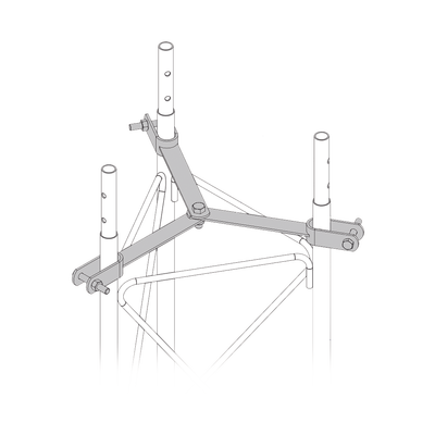 [SJB-30G] Brida para sujeción de retenida compatible con tramos STZ30G, Galvanizado por Inmersión en Caliente.