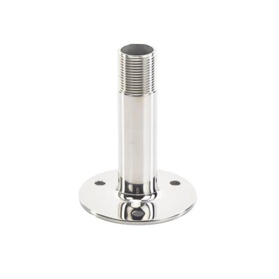 [4365] Montaje Recto de Acero Inoxidable / de 4 pulgadas de Alto y 3 de Base / Rosca 1-1/4