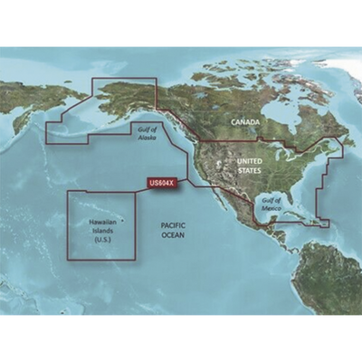 [10-C1018-20] Mapa HXUS604X todas las costas de EE.UU y las costas del oeste de Canada.