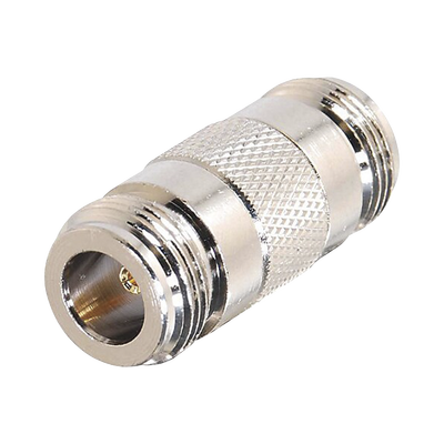 [RFN-1013-1] Adaptador Barril en Linea para 50 Ohm, de Conector N Hembra a N Hembra, Plata/ Oro/ Teflón.
