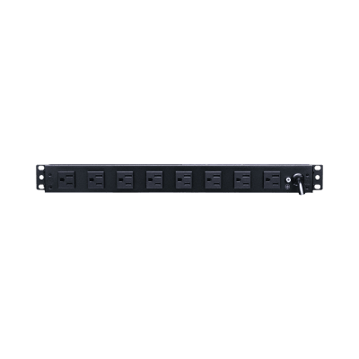 PDU Básico de Montaje en Rack, Con 10 Salidas NEMA 5-15R y Protección Contra Sobretensiones, Enchufe de Entrada NEMA 5-15P, de 19in, 1UR, 15 Amp, 120 Vca