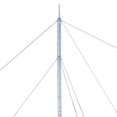 [KTZ-30E-018P] Kit de Torre Arriostrada de Techo de 18 m con Tramo STZ30 Galvanizado Electrolítico (No incluye retenida).