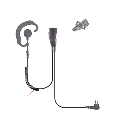 [SPM-303EB] MICRÓFONO DE SOLAPA ESTILO GANCHO P/ MOTOROLA GP300/ SP50/ P1225/ PRO3150/ EP450/ EP350/ MAG ONE/ RDU2020/XV2600. HYT TC-500/ 518/ 600/ 610/ 620/ 700/ 1600/ 700EX.