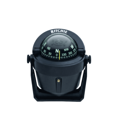 [B-51] Brújula de Navegación Marítima Serie Explorer / Montaje en Bracket / Color Negro / 2 3/4 (70 mm) Direct Reading Dial / Iluminación Nocturna Verde Interna / Compensadores Integrados / Movimiento de Agujas con Rubí Z