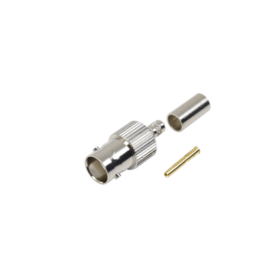 [RFB-1123-1] Conector BNC Hembra de anillo plegable para cable LP-195, LP-142, RG-58/U, RG-142/U.