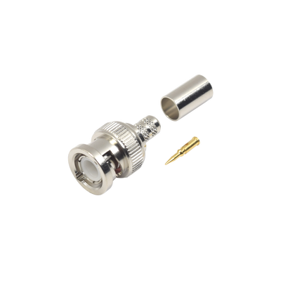 [RFB-1107-1X] Conector BNC Macho de Anillo para cables RG-8/X, LMR-240, 9258.