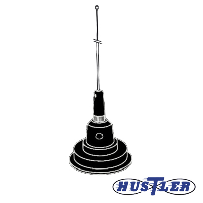 [1C-100B] Antena Móvil en Color Negro para Rango de Frecuencia de Banda Civil (CB) 26.960 - 27.400 MHz.