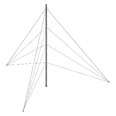 [KTZ-35E-003] Kit de Torre Arriostrada de Piso de 3 m Altura con Tramo STZ35 Galvanizado Electrolítico (No incluye retenida).