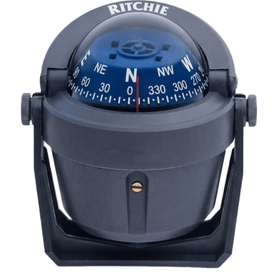 Brújula de Navegación Marítima Ritchie Explorer B-51G / Montaje en Bracket / Dial 2 3/4 (70 mm) / Iluminación Nocturna Verde / DirectiveForce Magnets / Construcción Compuesta Alta Temperatura / 100% Reparable