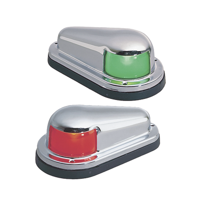 [0915-DP0-STS] Luz de Navegación, 1 Milla Certificada A-16, Uso de Reemplazo, Embarcaciones a Vela/Motor hasta 12m, Material Latón/Acero Inoxidable, Base Polímero, Acabado Cromado/Pulido, 12V, 10W, Contactos Dorados
