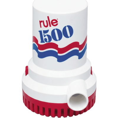 [03] Bomba de Achique Sumergible Rule 03 / 1,500 GPH / 24V CD / Motor de Alta Eficiencia / Ejes de Acero Inoxidable / Protección Térmica TCO / Certificación CE e ISO 8849