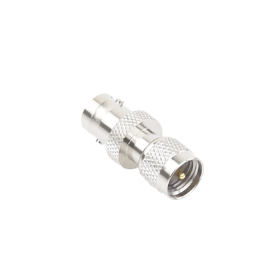 [RFU-622] Adaptador en Línea, de Conector Mini UHF Macho a BNC Hembra, Níquel/ Oro/ Teflón.
