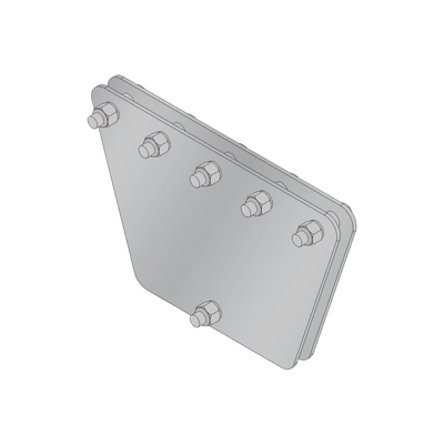 [SP-303050-G] Placas igualadoras con tornillería y separadores, para 5 retenidas. Galvanizado en inmersión (30x30x50 cm).