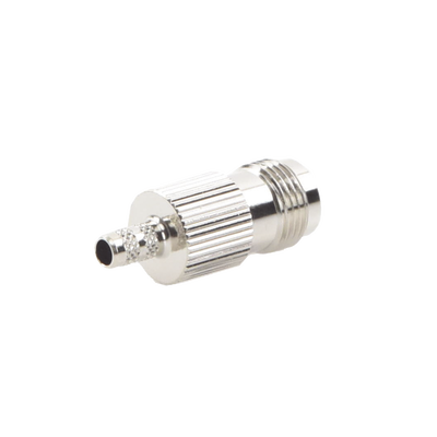 [RFT-1216-1] Conector TNC Hembra de Anillo Plegable para Cables RG-58/U, RG-142/U, Niquel /Oro /Delrin.