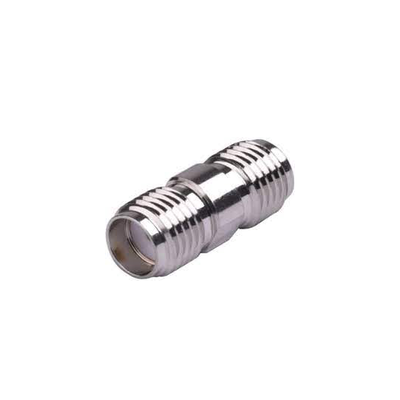 [RSA-3404] Adaptador en Línea tipo Barril, de Conector SMA Hembra a SMA Hembra, Níquel/ Oro/ Teflón.