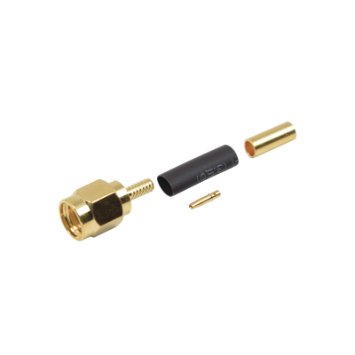 [RP-3000-1B] Conector SMA Macho Inverso de Anillo Plegable para Instalar en Cables RG-174/U y RG-316/U.