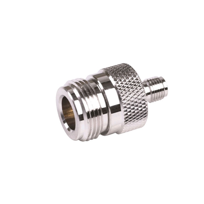 [RSA-3477] Adaptador en Línea de Conector SMA Hembra a N Hembra, Níquel/ Oro/ Teflón.