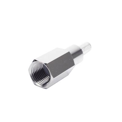 [RFE-6000-C] Conector FME Macho de anillo plegable para cable RG-58/U, Niquel/ Oro/ Teflón.