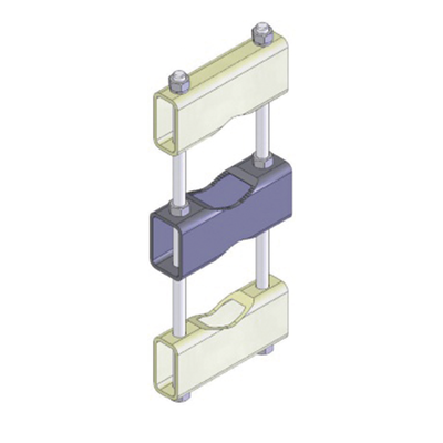 [CLAMP-006B] Herraje Sencillo de Montaje para Antenas de 6.0 a 11.43 cm de Diámetro, Acero al Carbón Galvanizado en Caliente.