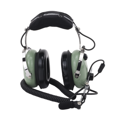 [H10-36] Auriculares de aviación, con micrófono, sobre la cabeza, helicóptero