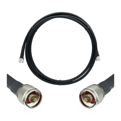 [952-330] Jumper Coaxial de 50 Ohm con Cable Wilson-400 | Conector N Macho en los Extremos | 9.14 Metros (30 Pies) de Longitud.