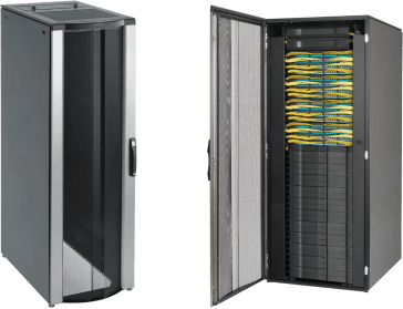 Gabinete Rack ProLine ConnecTek 42 UR 2000 x 800 x 1200 mm con Capacidad 1134 kg Acero, Color Negro Con Organizadores Laterales Frontal y Traseros Incluidos