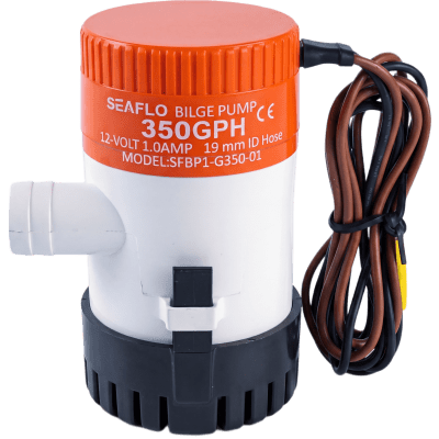 [SFBP1-G35-01] Bomba de Achique Sumergible SEAFLO SFBP1-G35-01 / 350 GPH (1,325 LPH) / 12V CD / No Automática / Protección Anti-Aire / Sellos Herméticos / Cableado Marino / Base de Filtro Removible