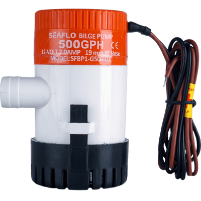 [SFBP1-G50-01] Bomba de Achique Sumergible SEAFLO SFBP1-G50-01 / 500 GPH (1,893 LPH) / 12V CD / No Automática / Protección Anti-Aire / Sellos Herméticos / Cableado Marino / Base de Filtro Removible