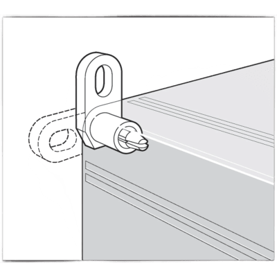 Soporte de Montaje de Pared / Para Gabinetes QLine I / Policarbonato / 4 Soportes + 4 Tornillos M3 Autorroscantes / RAL 7035 / Instalación en Campo