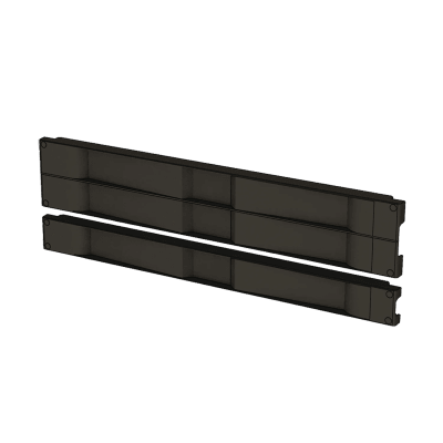 Tapa Ciega de Plástico de Instalación Rápida (Sin Herramientas / A Presión), para Rack de 19 2 UR Color Negro