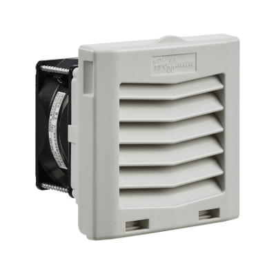 [HF0416414] Ventilador Con Filtro de Montaje Lateral HF04, Con Flujo de Aire de 21 CFM, 115 Vca, Color Gris Claro