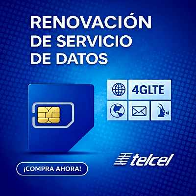 [RSIM10GBTELCEL] Renovación de plan anual de servicio de 10GB para SIM TELCEL