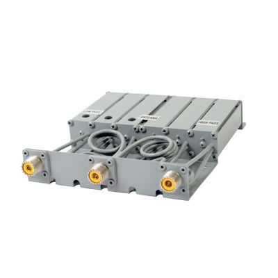 Duplexer SYSCOM 148-160MHz 6 cavidades con conector PL259.
