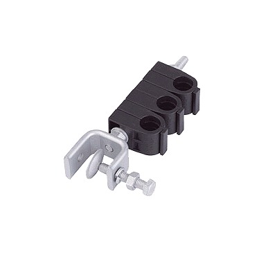 [SHK-78-3-P] Sujetador de 3 Cables de 7/8. Instalación en Ángulo. Soporte de Acero Inoxidable.