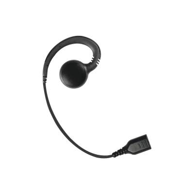 [SNP-GH] Auricular giratorio con gancho en forma de G con cable de fibra trenzada y conector SNAP. Requiere micrófono de solapa de 1 o 2 hilos de la Serie SNAP.
