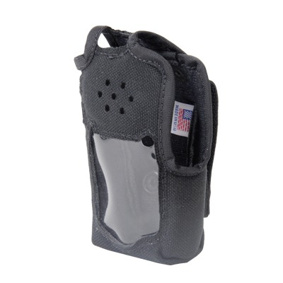 [3199-B] Funda de Nylon, lazo-cinto, capuchón con broches / botones y visor frontal para IC-F50/F50V, IC-F60/F60V.