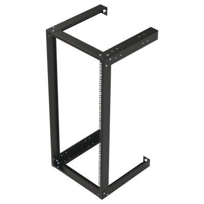 Rack Abierto de 19 para Montaje en Pared de 24 Unidades.