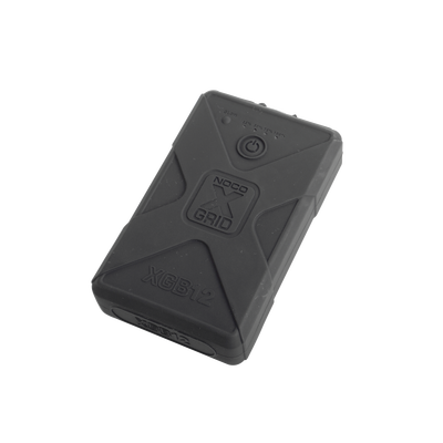 Batería de respaldo Li-Ion 12,000 mAh con cubierta plástica protectora y salida USB para cargar dispositivos inalámbricos